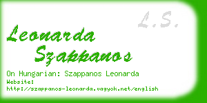 leonarda szappanos business card